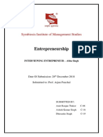 Entrepreneurship: Symbiosis Institute of Management Studies