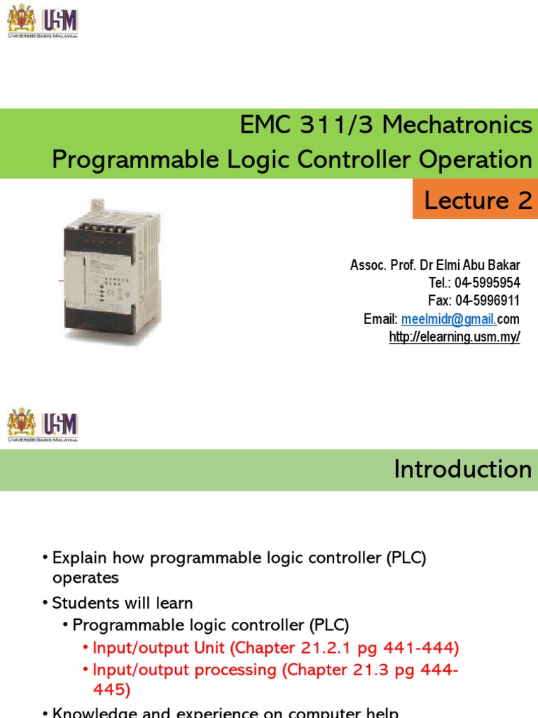2-PLC Operation-2020 Lesson 2 Hand Out | PDF | Programmable Logic ...