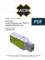 FPR-30 // Field Programmer RLB 41 Dealers/Distributors: Product Support Manual
