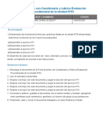 Ficha de Tarea con Cuestionario y rubrica Evaluación Procedimental de la Unidad N°03