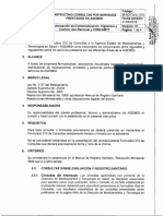 Consultas a AGEMED sobre registros sanitarios y servicios regulatorios