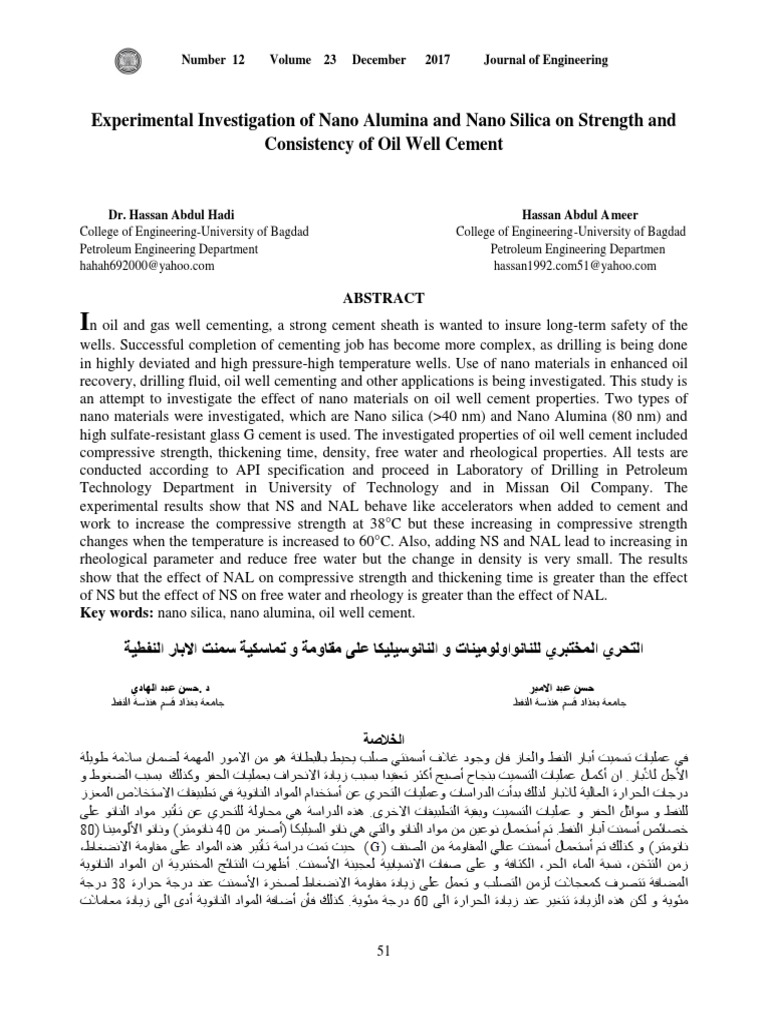 Experimental Investigation of Nano Alumina and Nano Silica On Strength ...