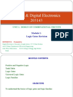Analog & Digital Electronics 203143: Logic Gates Revision