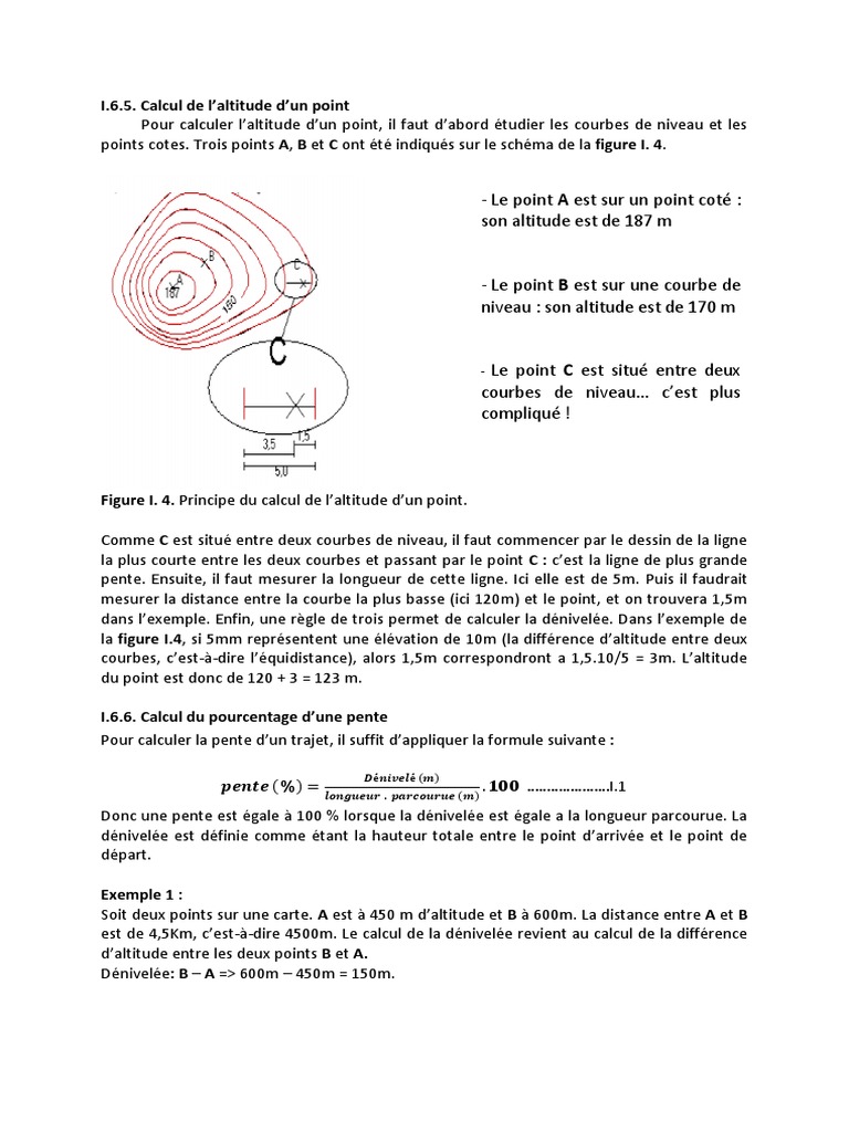 Calcul de l'altitude et de la pente | PDF | Angle | Fonction ...