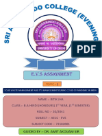 E.V.S Assignment: Guided By:-Dr. Amit Akoijam Sir