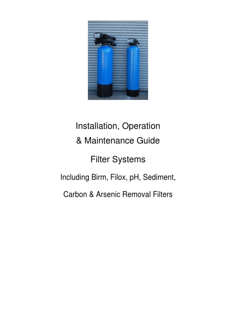 Manual 006.3 Filter Systems Manual | PDF | Valve | Filtration