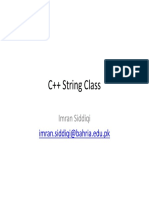 C++ String Class: Imran - Siddiqi@bahria - Edu.pk
