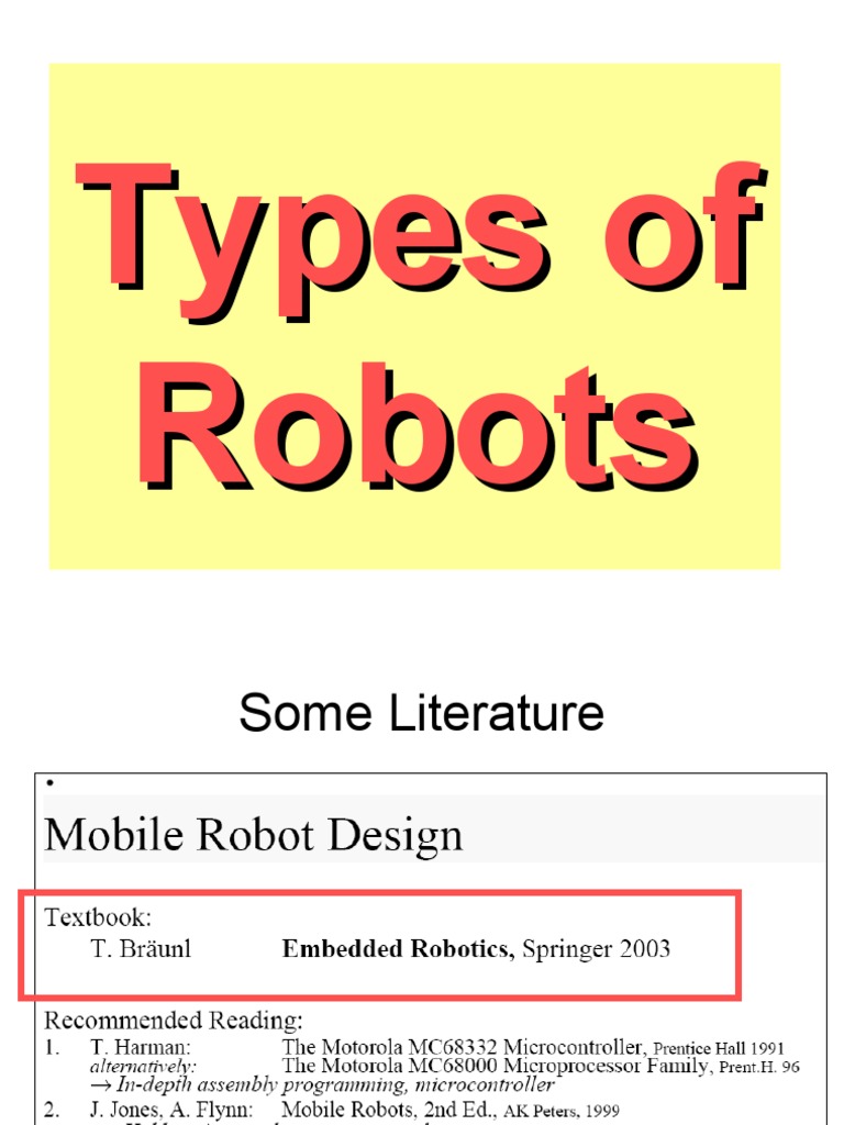 20007.0002.week1 Types of Robots | PDF | Robot | Robotics