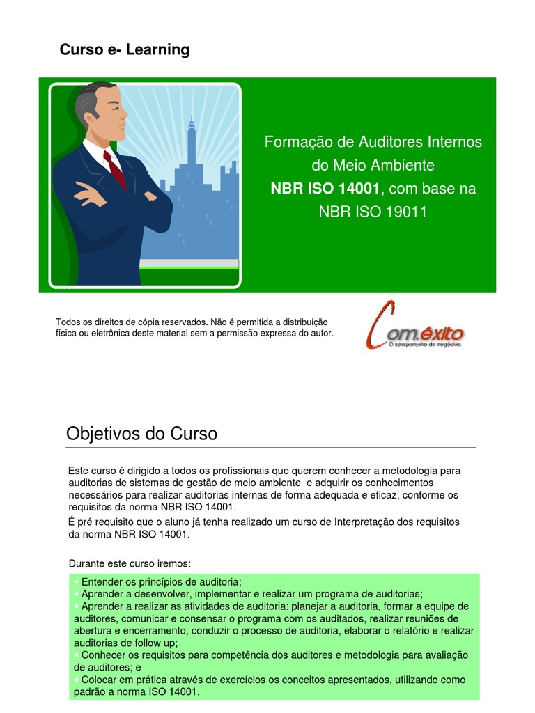 Formação de Auditores ISO 14001 | PDF | Auditoria interna | Cadeia de ...