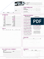 Shadowrun 6e - Record Sheet Form Fillable