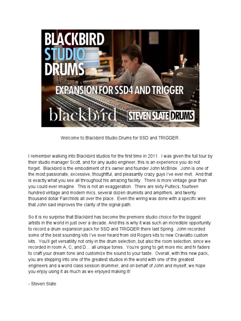 BlackbirdDrumsManual 1 PDF Drum Kit Zip (File Format)