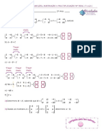 25 Exercícios Matrizes Adição Subtração Multiplicação número real fixação 01122020