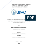 Re Psicologia Calidad - Vida Bienestar - Psicologico Discapacidad - Motriz Tesis