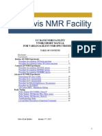 Uc Davis NMR Facility VNMRJ Short Manual For Varian/Agilent NMR Spectrometers