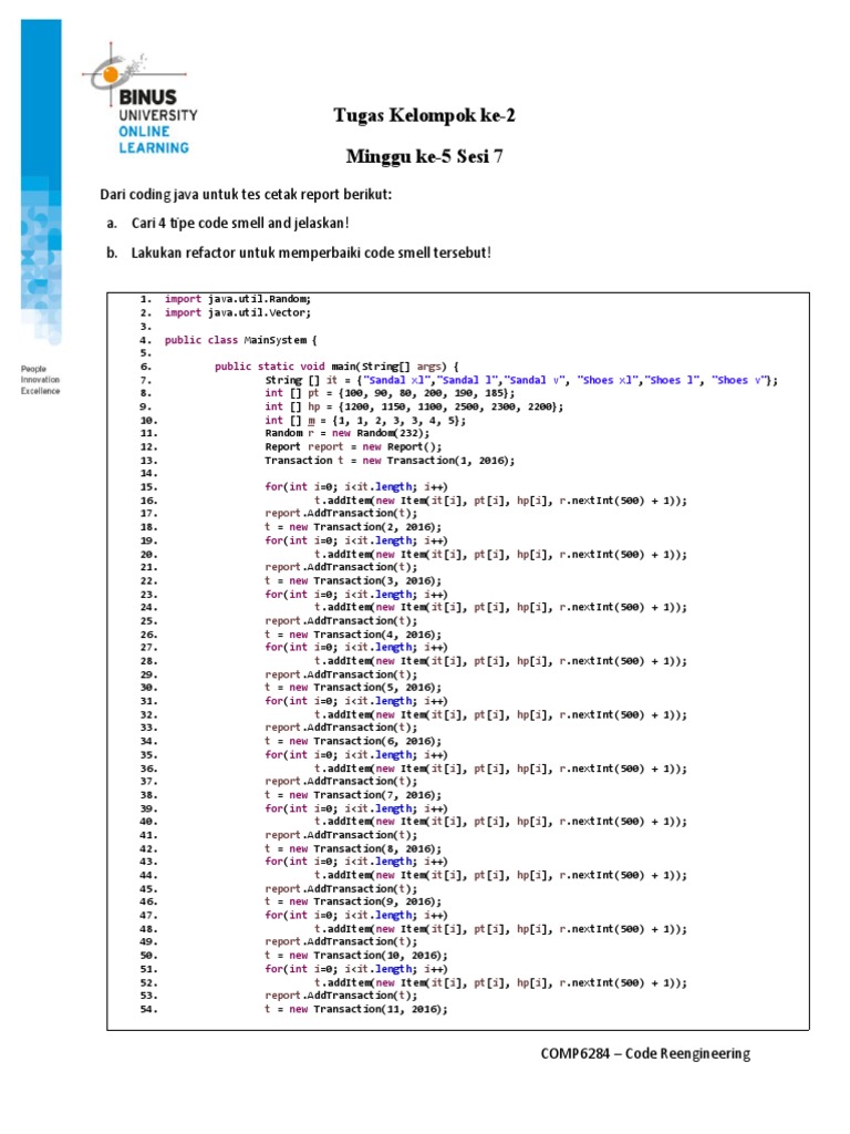 Tugas Kelompok Ke-2 Minggu Ke-5 Sesi 7 | PDF | Computer Programming ...