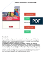 El Aprendizaje Basado en Problemas en La Enseñanza Universitaria PDF - Descargar, Leer