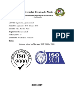 Informe Normas ISO  9000 y 9001