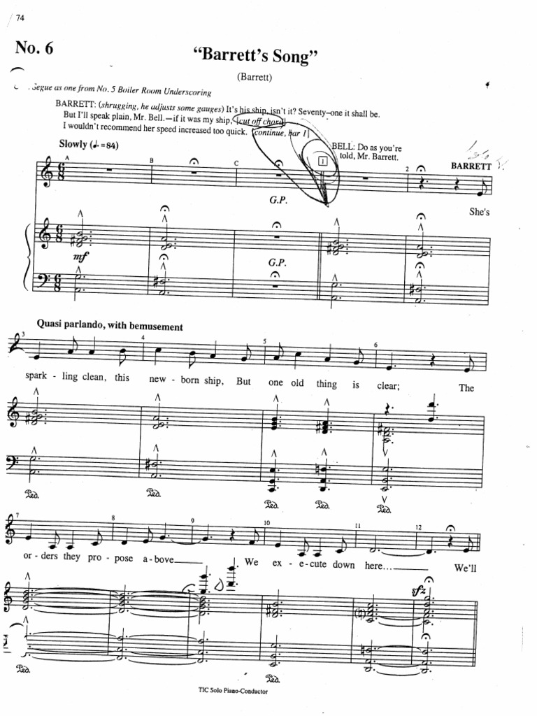 Barrett's Song Titanic PDF