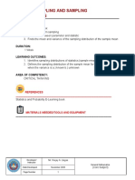 Week 5: Sampling and Sampling Distributions: Objectives: at The End of The Week