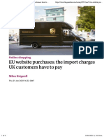 EU Website Purchases: The Import Charges UK Customers Have To Pay - Online Shopping - The Guardian