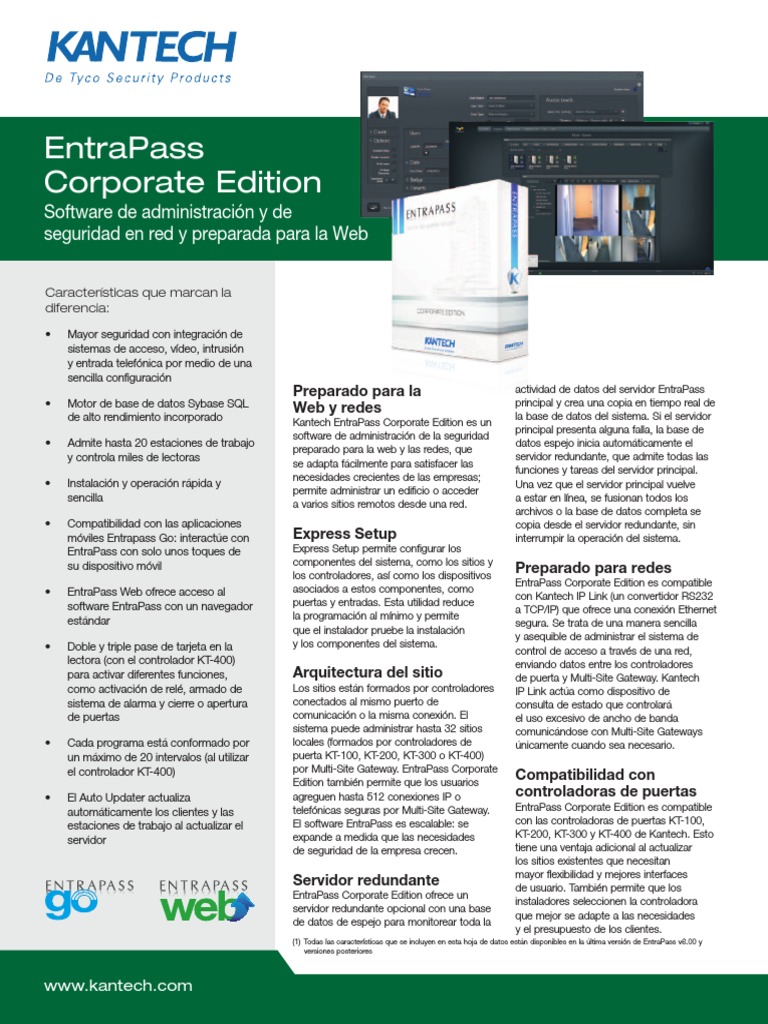 Entrapass Corporate Edition: Software de Administración Y de Seguridad ...