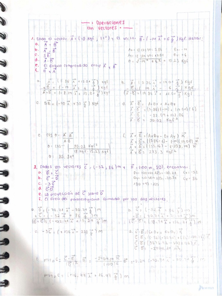 Operaciones Con Vectores Abigail Yepez