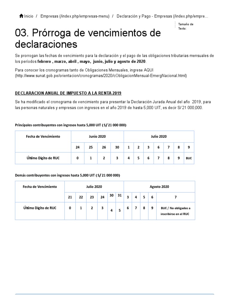 7357 03 Prorroga de Los Vencimientos Mensuales | PDF | Economias | Business