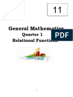 General Mathematics: Quarter 1 Relational Functions