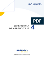 5.° Grado: Experiencia de Aprendizaje