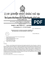 Y%S, XLD M Dka %SL Iudcjd Ckrcfha .Eiü M %H: The Gazette of The Democratic Socialist Republic of Sri Lanka