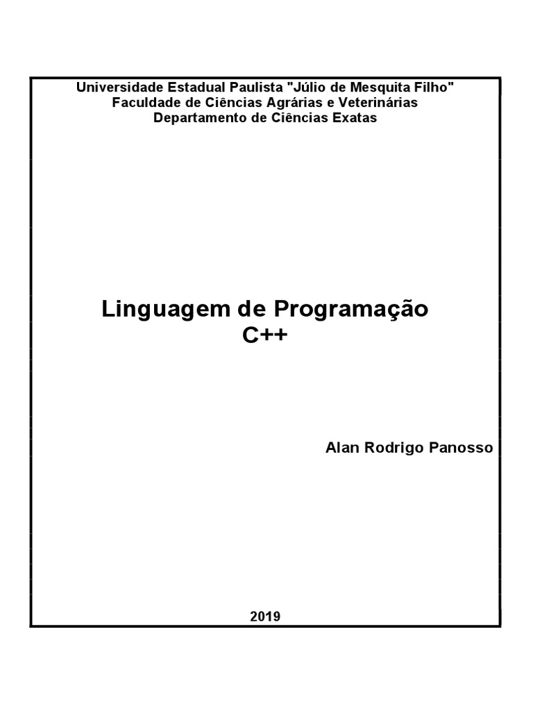 Apostila de Programação em C++ | PDF | C ++ | Linguagem de programação