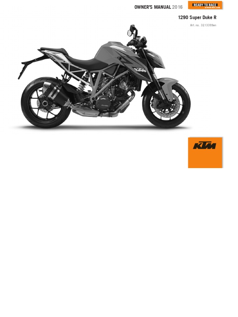 KTM Superduke 1290R Owners Manual | PDF | Vehicles | Switch