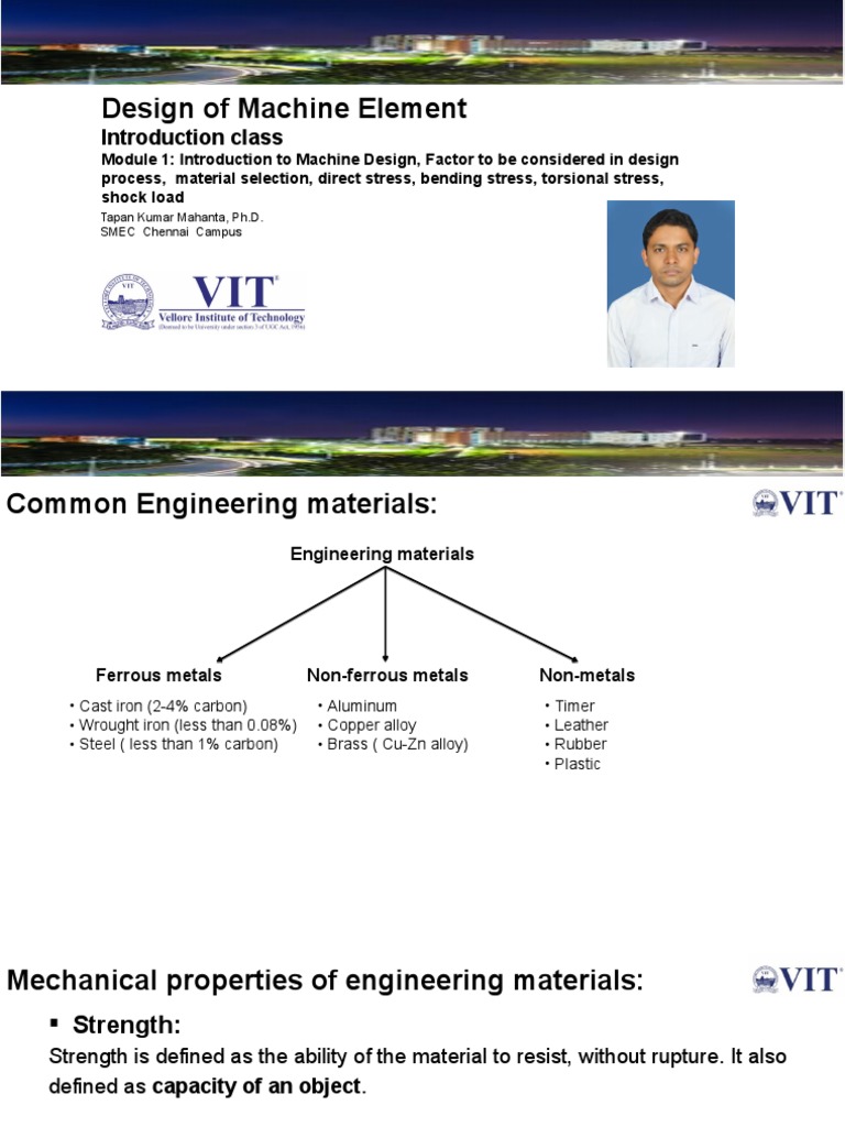 Design Of Machine Elements Notes Pdf