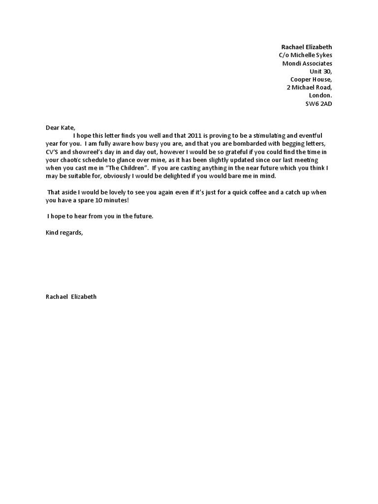 Updated Begging Letter Example | PDF
