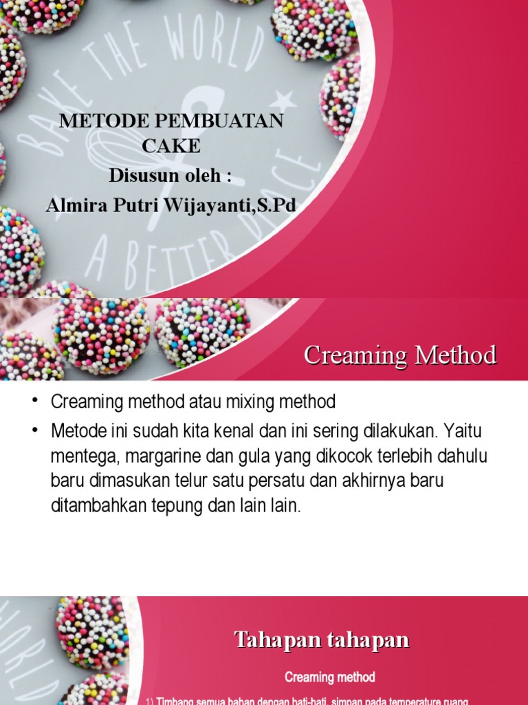 Metode Pembuatan Cake | PDF