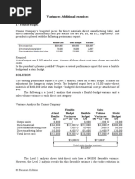 Financial Control - 2 - Variances - Additional Exercises With Solution