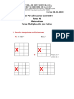 Tarea 1 Matematicas Multiplicacion x2 Cifras Llevando