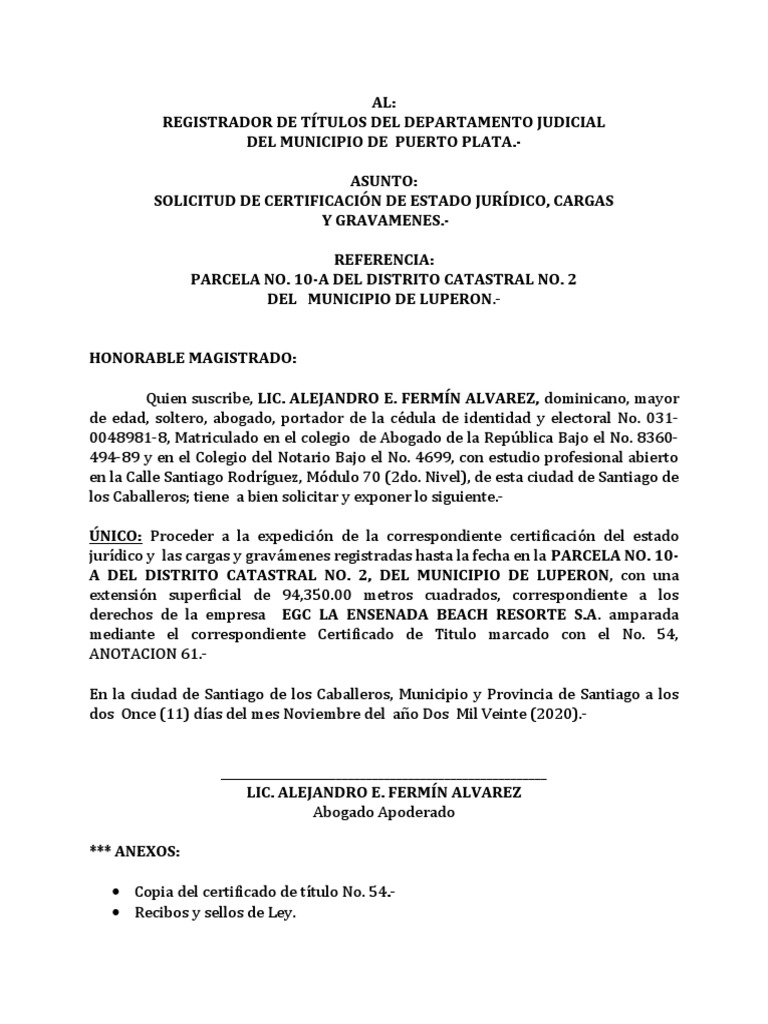 Certificacion de Cargas y Gravamenes PDF Justicia Crimen y violencia