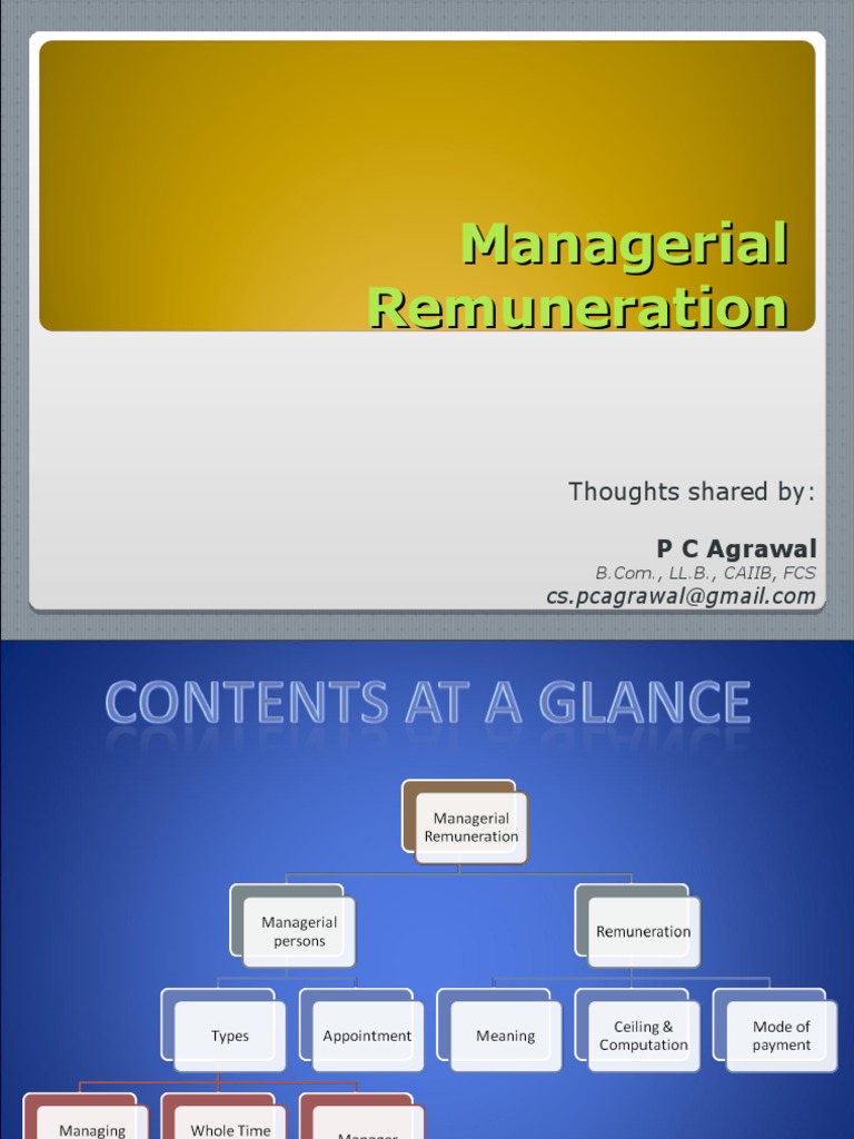 Managerial Remuneration Overview | PDF | Income Statement | Investing