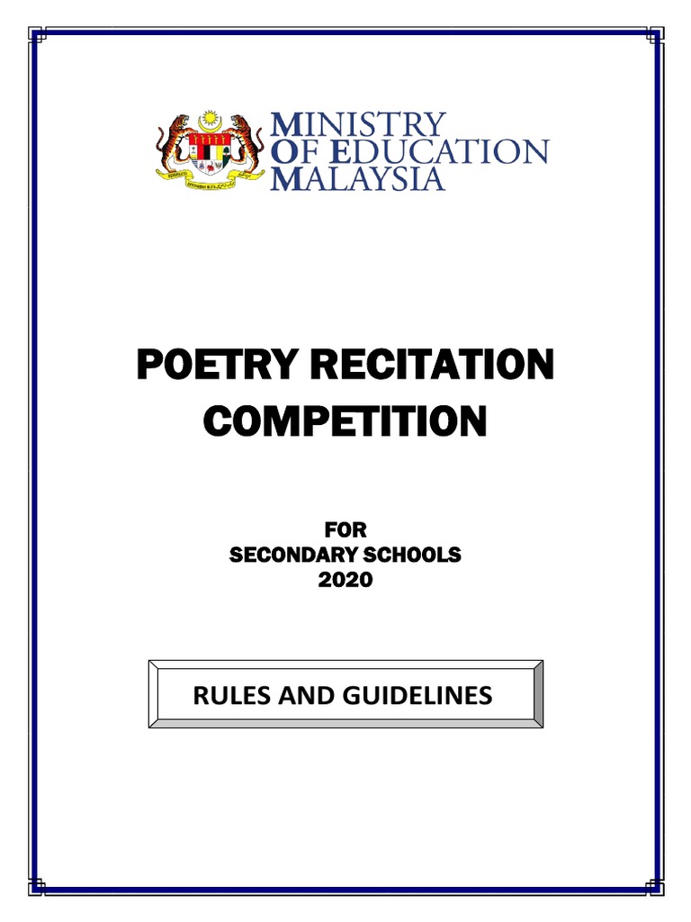 Secondary School Poetry Recitation 2020 | PDF | Poetry | Body Language