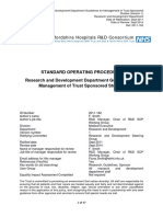 RD Department Guidelines For Management of Trust Sponsored Studies - V 1 Sept 2011
