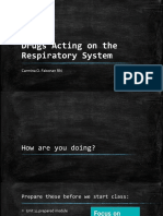 Unit 11 Drugs Acting on the Respiratory System