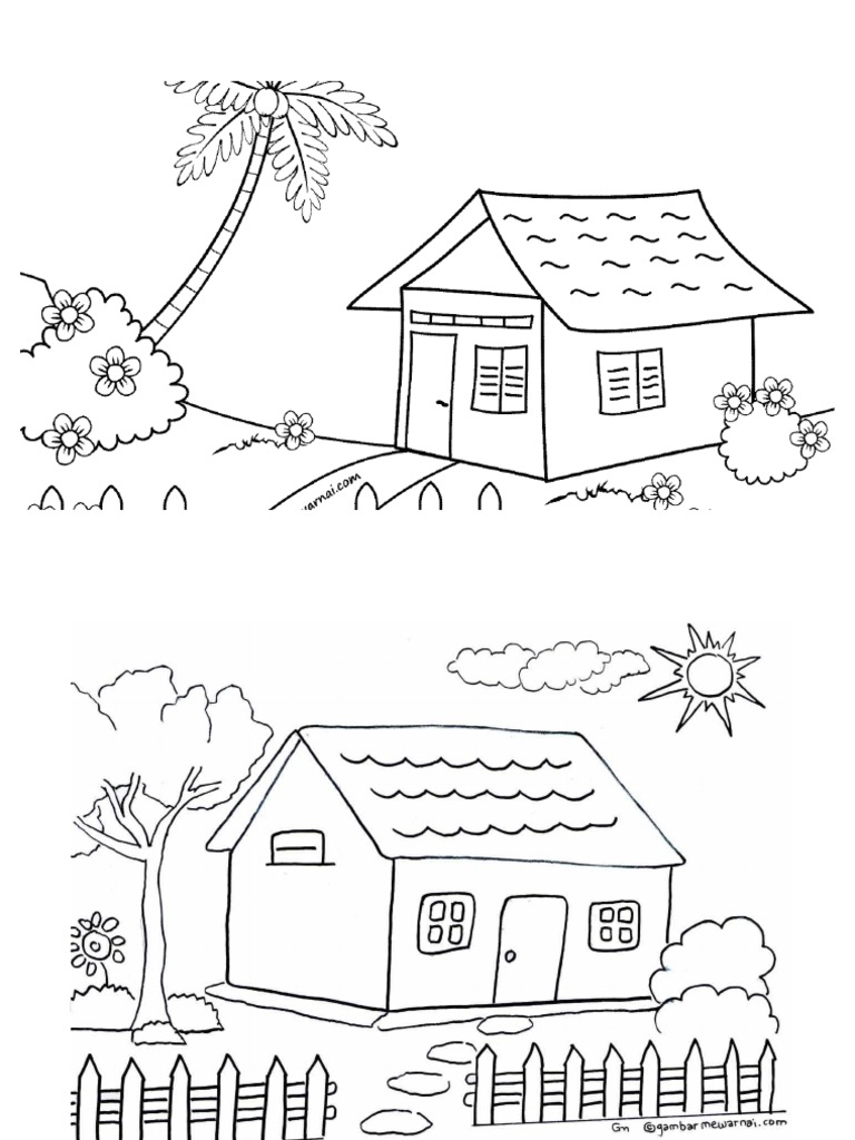 Gambar Rumah Mewarnai  PDF