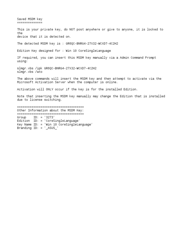 MSDM Key | PDF | Computers