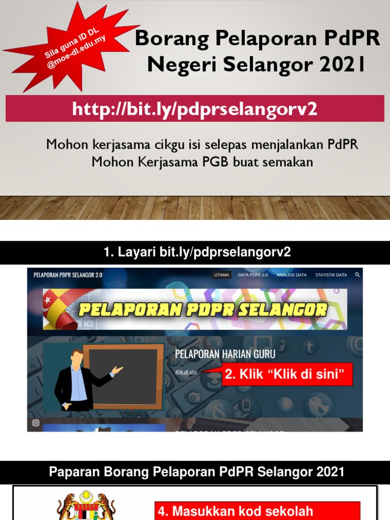 Selangor pdpr Sistem Pelaporan