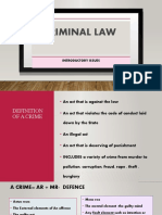 Criminal Law: Introductory Issues