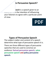 What Is Persuasive Speech