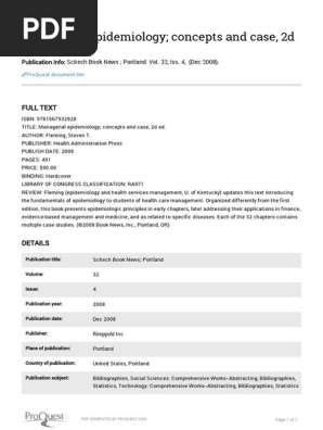 洋書 Managerial Epidemiology Cases & Concepts Managerial Epidemiology