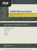 Basic Definition of Solid Mensuration