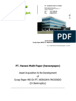 (Production Asset) Proposal Akuisisi Dan Pengembangan Aset Pabrik Scrap Paper - Harson Paper